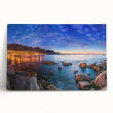 Black and white stretched canvas featuring a large African savannah scene, ideal for kitchen wall art or bedroom ambiance.