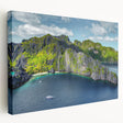 Large stretched canvas featuring a serene Philippine landscape with lush greens and blues, ideal for kitchen wall art.