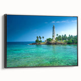 Black and white framed canvas of a Sri Lankan landscape, ideal for bedroom wall art.