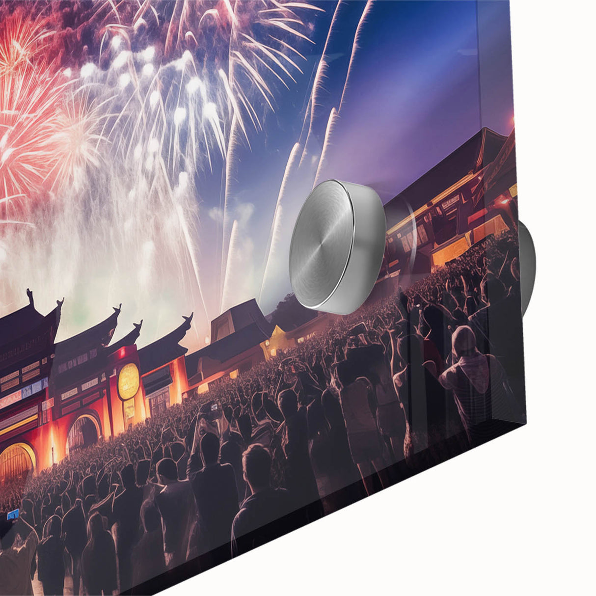 Large abstract wall art of a Taiwanese landscape in muted earth tones on acrylic glass, ideal for dining room decor.