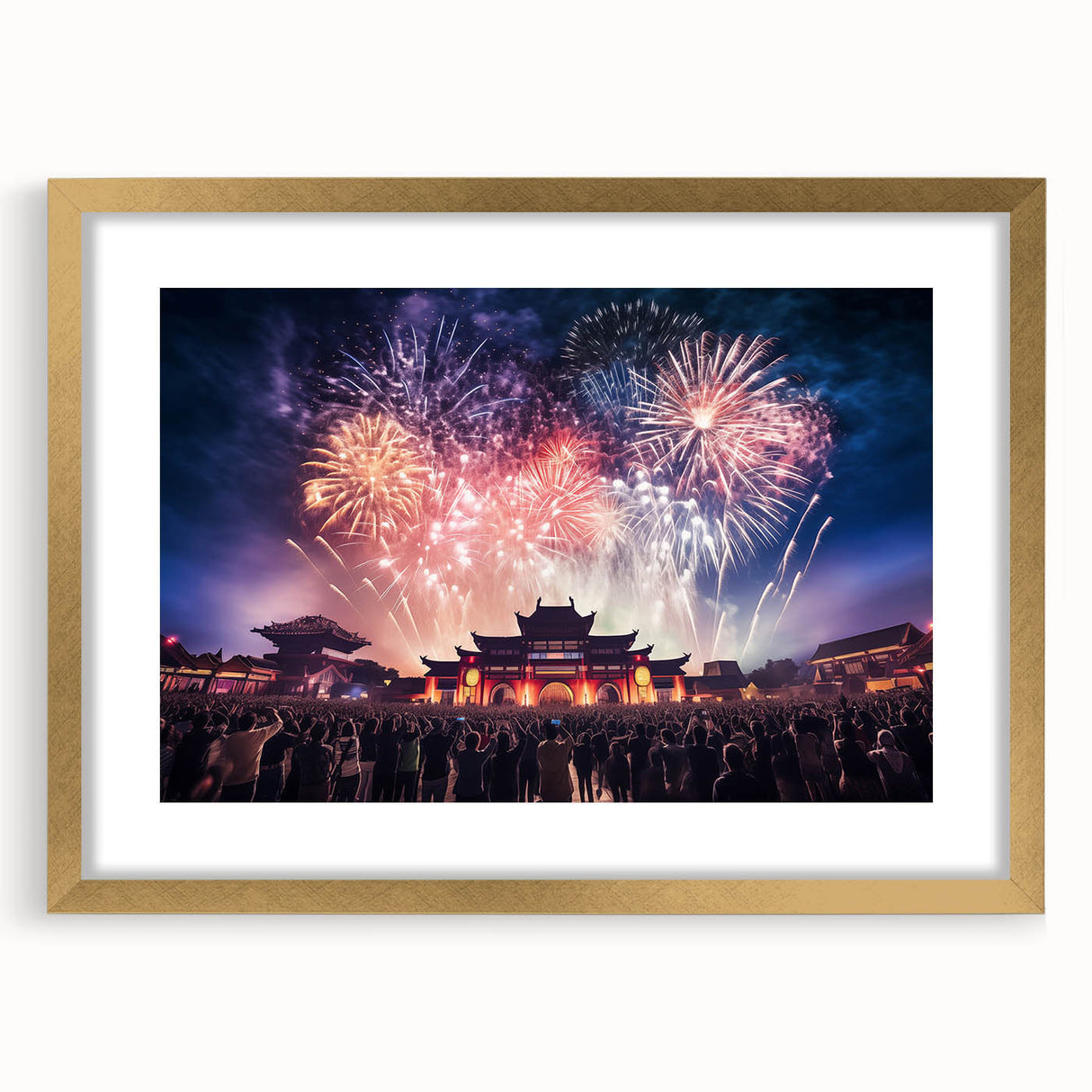 Extra large abstract art print featuring textured scenery of Taiwan in muted earth tones on a framed canvas.