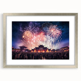 Textured art print of an abstract Taiwanese landscape in muted earth tones, silver-framed with mat.