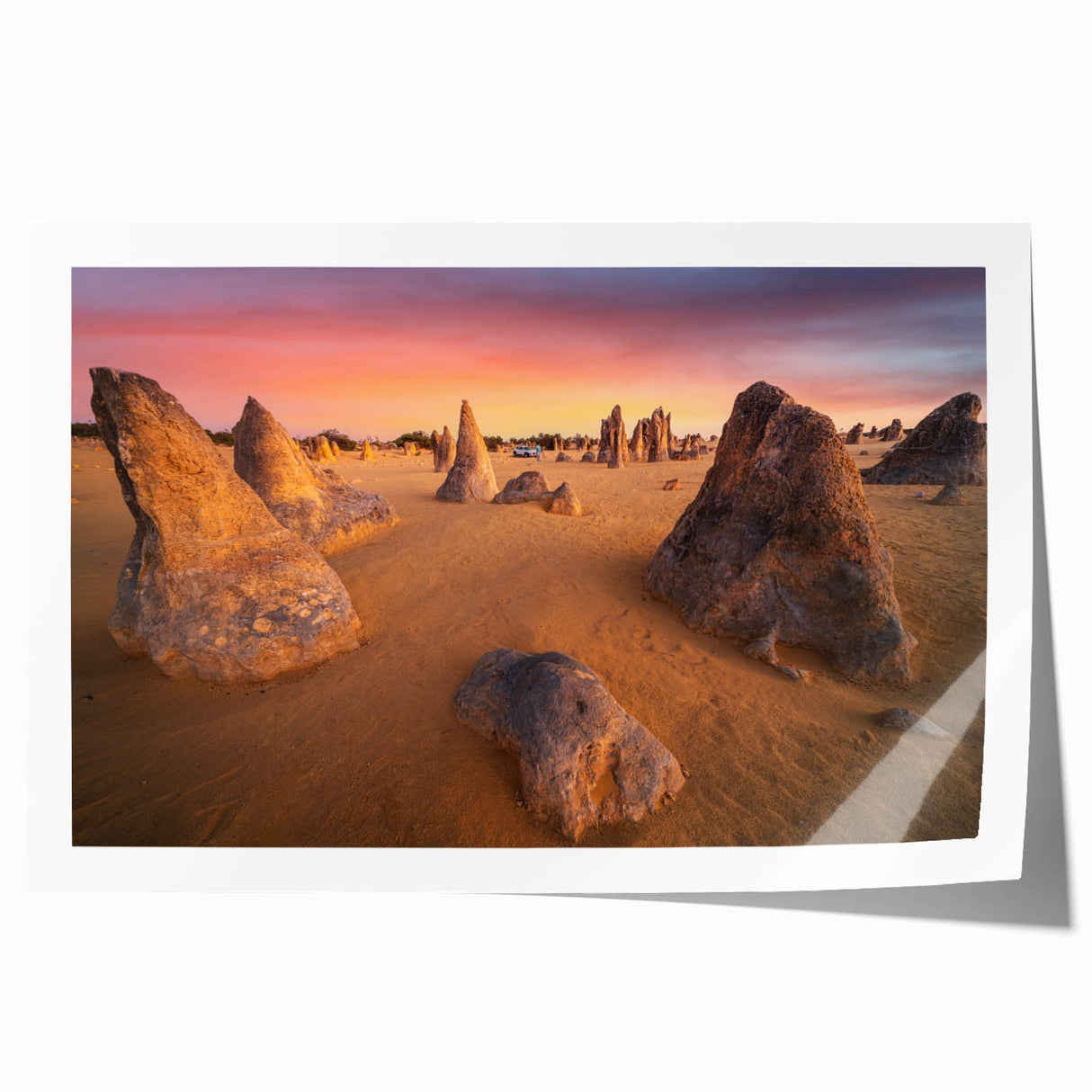Rolled print of Perth, Australia scenery in soft pastel shades, ideal for art wall dining room.