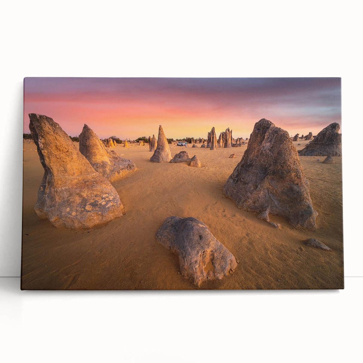 Black and white panoramic view of Perth skyline on stretched canvas, ideal for kitchen wall art or bedroom decor.