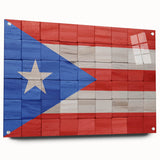 Acrylic print of a Caribbean scenery with vivid blue and green tones, suitable for bedroom or dining room decor.