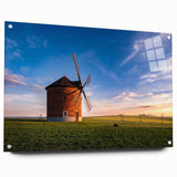 Acrylic print of a Czech Republic landscape in muted earth tones, suitable for bedroom or dining room decor.