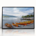 Large abstract wall art depicting a vibrant European scenery in Cumbria, printed on framed acrylic.