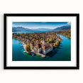 Colorful abstract art print of the French Alps in vibrant hues on a textured, extra large canvas.