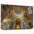 Acrylic print of Rome's cityscape featuring muted earth tones, ideal for dining room decor.