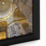 Black wall art featuring a textured close-up of a colorful Rome scenery on a framed canvas, ideal for living room decor.