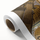 Art Deco poster of Rome skyline in pastel shades on rolled canvas, ideal for nursery wall art or dining room.