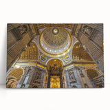 Black and white stretched canvas of Rome scenery, ideal for kitchen wall art.
