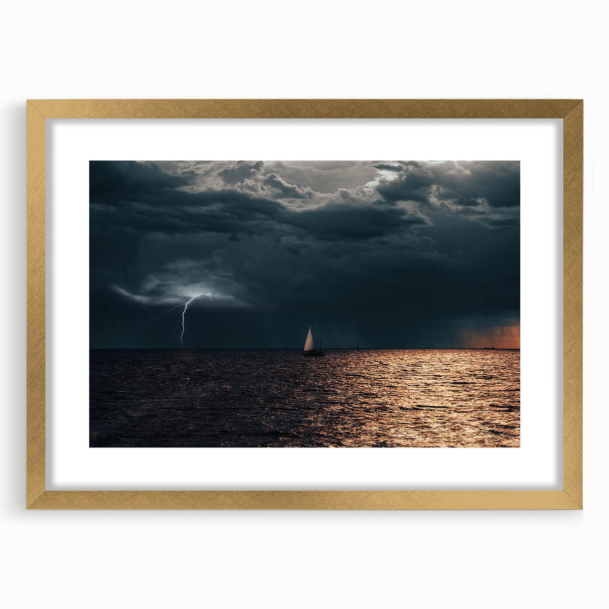 Abstract art print of a European scenery in Latvia, with muted earth tones on a framed canvas, ideal for dining room decor.