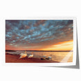 Rolled print of a European Lithuanian scenery with vibrant green and blue tones, ideal for art wall dining room.