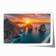 Extra large rolled print of Baja California scenery with vibrant floral elements, ideal for dining room wall art.