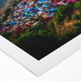 Art Deco poster of Oaxaca, Mexico scenery on rolled canvas, featuring pastel color scheme, ideal for nursery wall art.