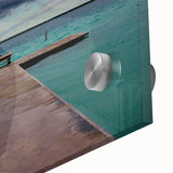 Large abstract wall art of Quintana Roo scenery in muted earth tones on acrylic glass, ideal for dining room ambiance.