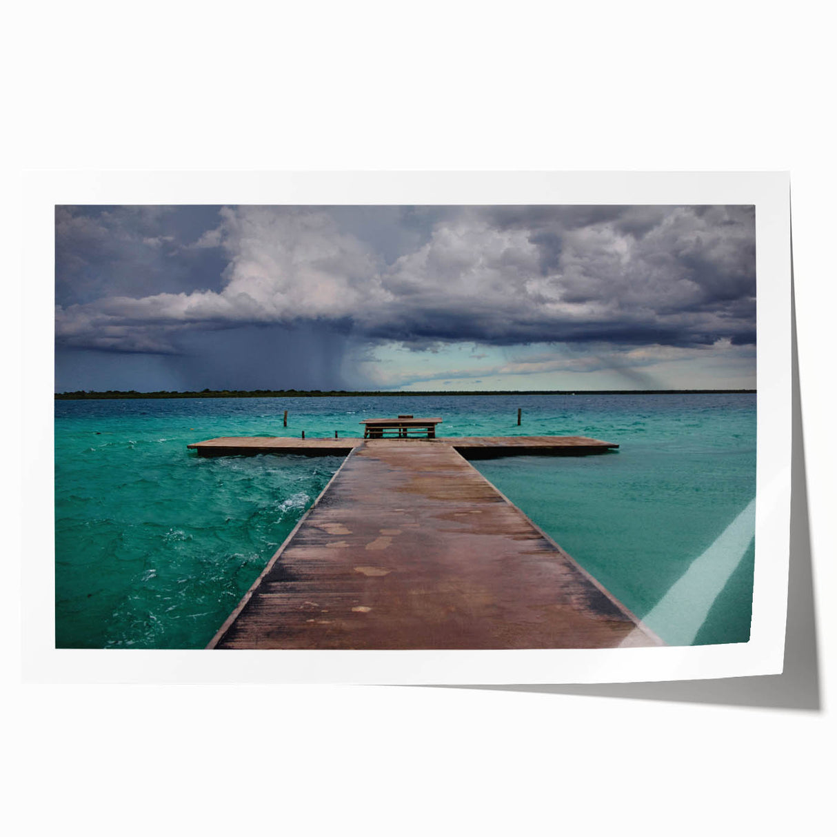 Extra large rolled print of Quintana Roo scenery, featuring vibrant floral elements and lush greens.