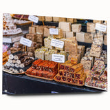 Acrylic print of Jerusalem scenery in muted earth tones, suitable for dining room decor.