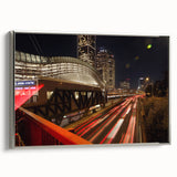 Framed canvas landscape art painting featuring a vintage-style view of Tel Aviv in muted colors, ideal for office decor.
