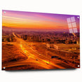 Acrylic glass print of an abstract Oman scenery in muted earth tones, suitable for bedroom or dining room decor.