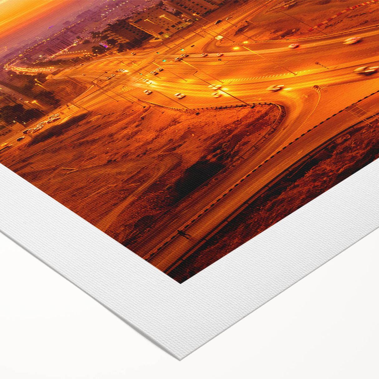 Art deco poster of a Middle Eastern desert scene in muted earth tones on rolled canvas, suitable for dining room wall art.