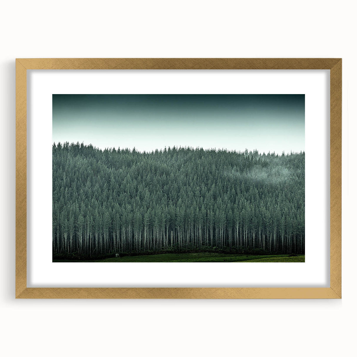 Extra large abstract art print of Auckland, featuring textured swirls in gold and blue tones on a framed canvas.