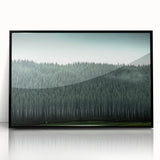 Large abstract wall art depicting Auckland's skyline in muted blue tones on framed acrylic.