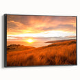 Black and white landscape art painting of Canterbury, New Zealand on framed canvas, ideal for bedroom wall decor.