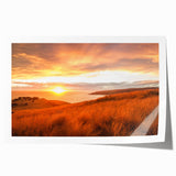 Extra large rolled print of a Canterbury, New Zealand scenery with pastel floral designs, ideal for art wall dining room.
