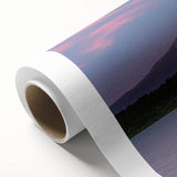 Art Deco style poster of a scenic South American landscape in vibrant greens and blues on rolled canvas.