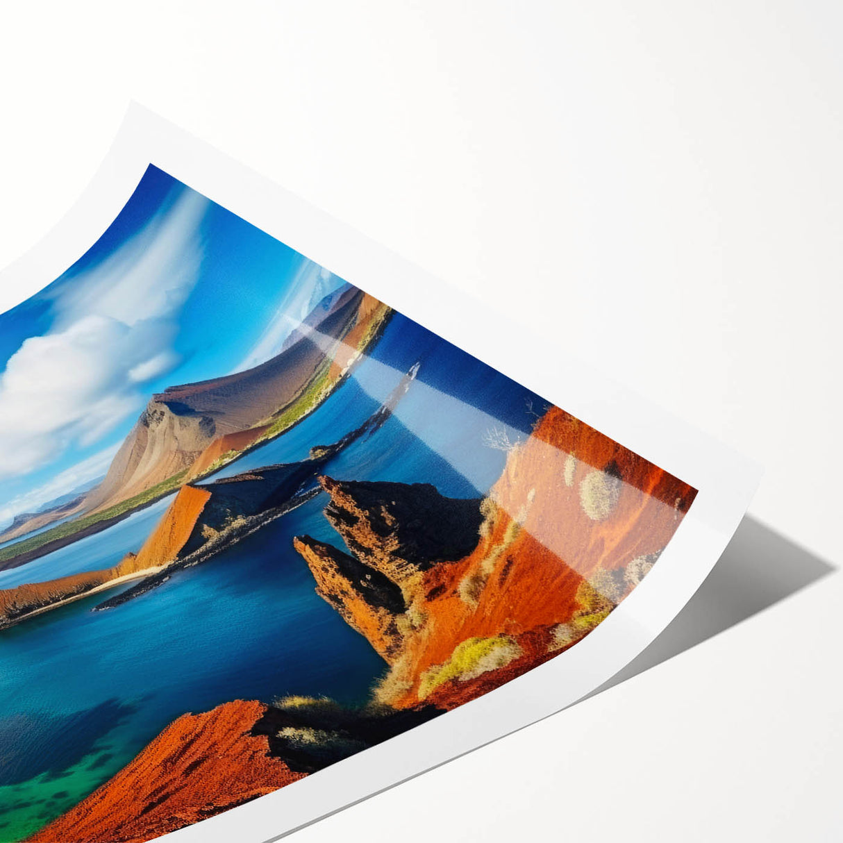 Extra large wall art featuring line art flowers in vibrant colors on a rolled print, ideal for large living room decor.