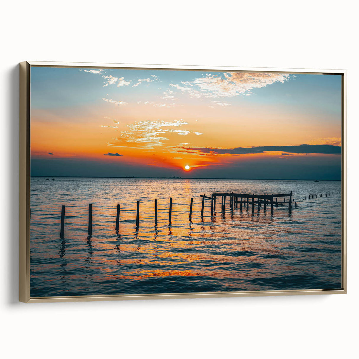 Framed canvas wall art depicting a vintage-style Alabama landscape in muted gold and black tones, ideal for bedroom decor.