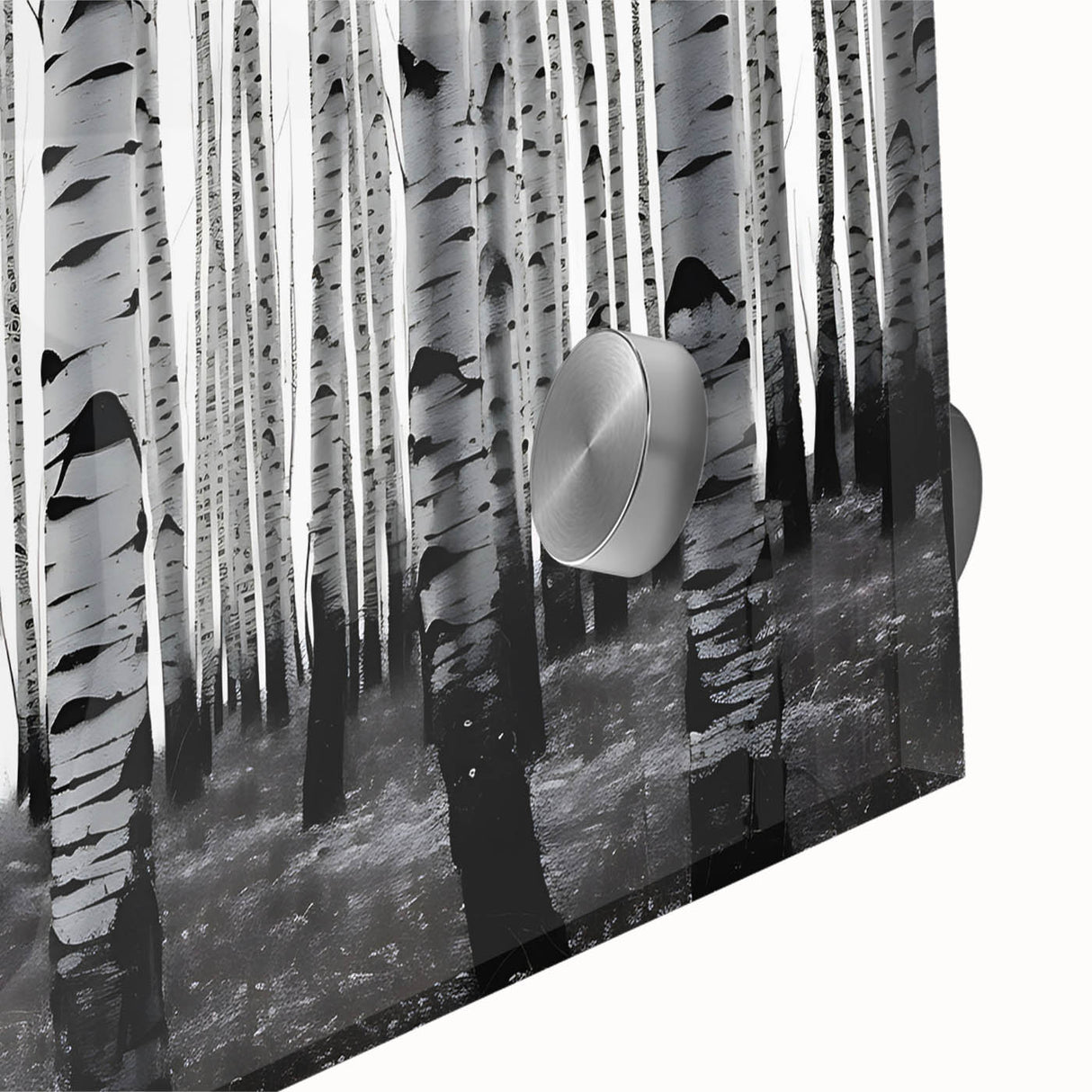 Large abstract wall art of Aspen, Colorado scenery in muted earth tones on acrylic glass, ideal for dining room decor.