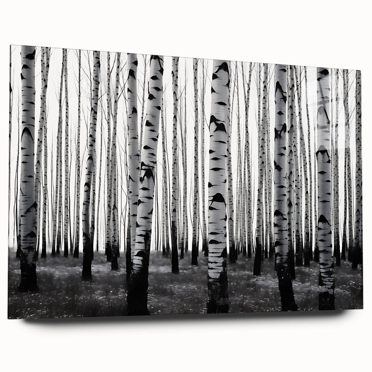 Large abstract depiction of Aspen, Colorado in muted earth tones on an acrylic glass, ideal for bedroom or dining room art.