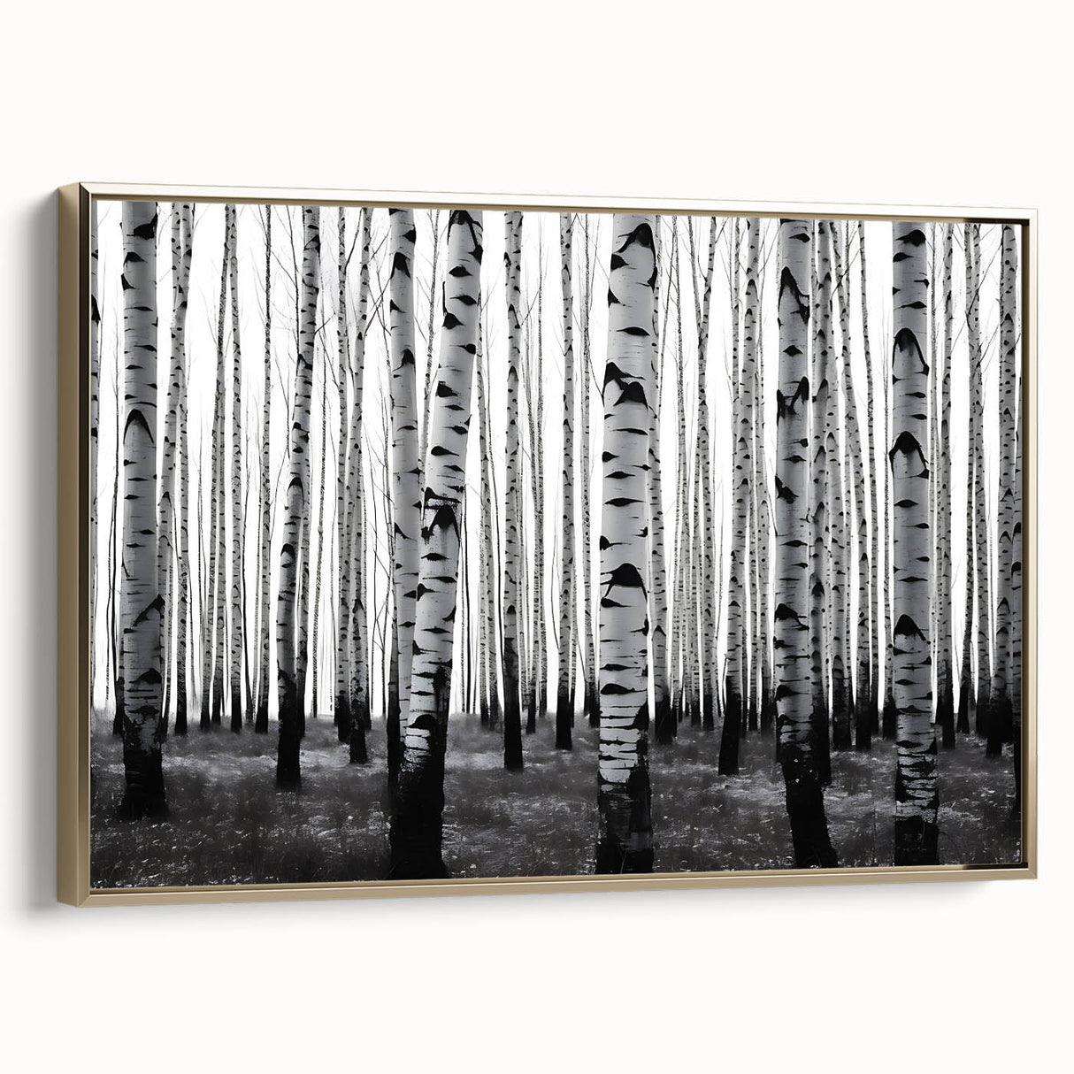 Framed canvas depicting a vintage-style landscape of Aspen, Colorado in muted gold and black tones.