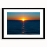 Extra large abstract art print of Delaware scenery in vibrant colors on a textured canvas, framed in black.
