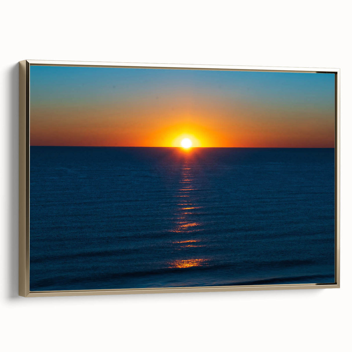Framed canvas depicting a vintage Delaware landscape in muted gold and black tones, ideal for bedroom wall decor.