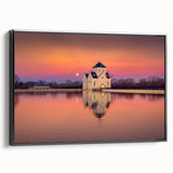 Black and white framed canvas of a Kentucky landscape, ideal for bedroom wall art.