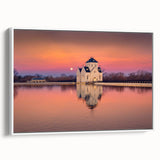 Framed vintage poster art depicting Kentucky scenery in vibrant colors on a large canvas, ideal for living room decor.