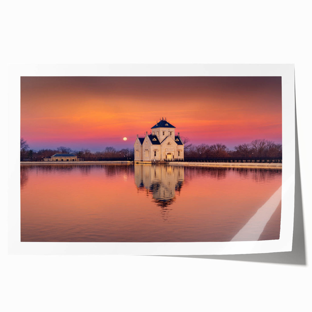 Rolled print of Kentucky scenery with lush green landscapes and soft blue skies, ideal for dining room wall art.
