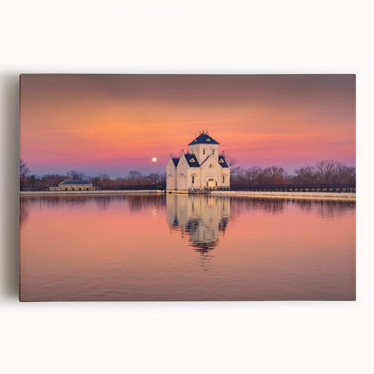 Black and white large art print of the Kentucky landscape on stretched canvas, suitable for kitchen wall art.