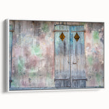 Vintage poster art of a New Orleans street scene on a framed canvas, featuring vibrant colors, ideal for living room decor.