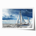 Rolled print of Maine scenery with vibrant green and blue tones, ideal for art wall dining room.