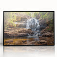 Large abstract wall art depicting West Virginia scenery in black and white tones on a framed acrylic.