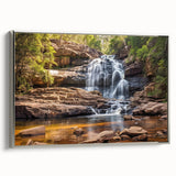 Framed canvas featuring a vintage-style landscape art painting of West Virginia, with muted earth tones.