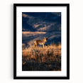 Abstract art print of Yellowstone with vibrant colors on a textured, extra-large canvas, ideal for living room decor.