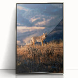 Acrylic print of Yellowstone National Park with muted earth tones in an art deco style, ideal for modern art wall decor.