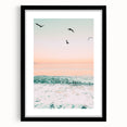 Extra large abstract art print featuring vibrant, colorful textured patterns on a black framed canvas.