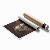 Extra large rolled canvas print featuring pastel-colored floral art, suitable for classy bathroom or large living room decor.